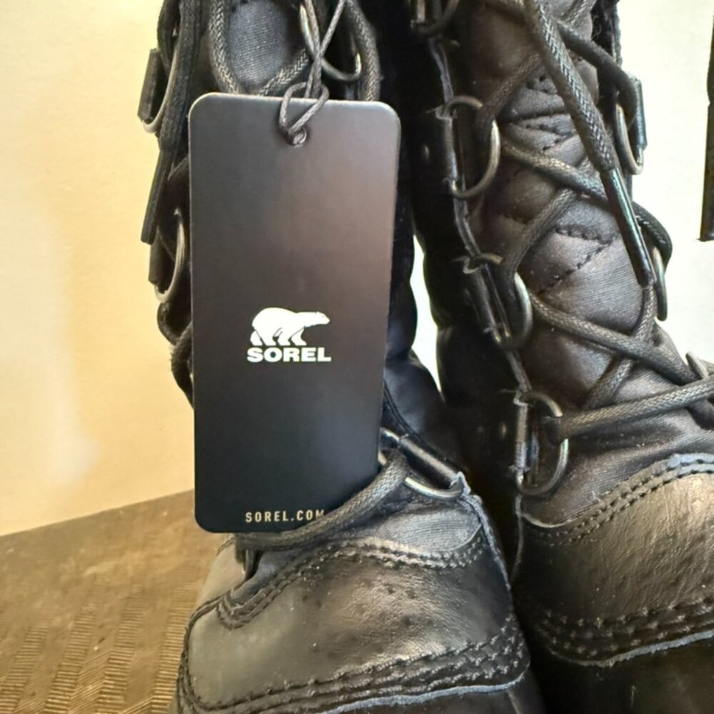 NEW Sorel Joan of Arctic Waterproof Winter Boots in Black - Women's Size 8.5 - Picture 3 of 5